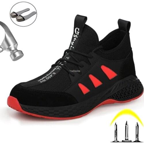 2021 NEW Fashion Winter Mens Boots Work Safety Shoes Puncture-Proof Work Sneakers Indestructible Shoes With Steel Toe Cap