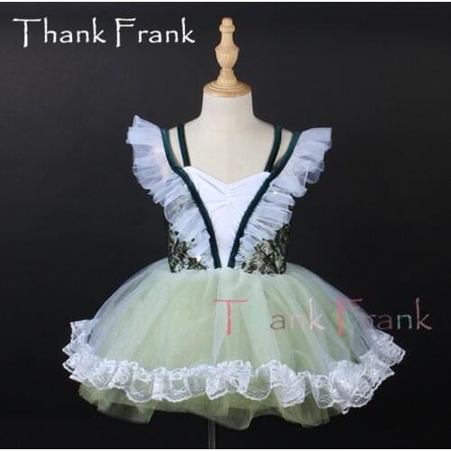 New Lace Ballet Costume Girls Kids Flutter Sleeve Tutu Dresses Women Tulle Ballet Dresses Children Ballerina Dance Costumes C773