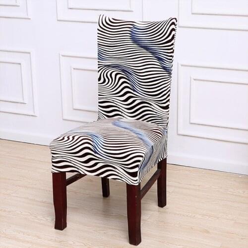 Spandex Elastic Printing Dining Chair Slipcover Universal Stoelhoezen Eetkamer Stoelhoezen Eetkamerstoel Stretch Cushion Covers
