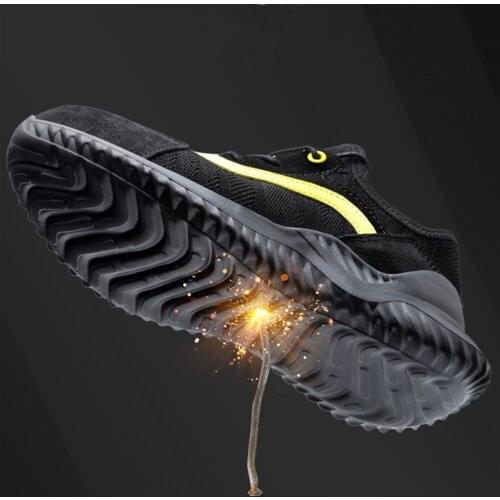 Ultralight Safety Shoes Soft Bottom Breathable Anti-smashing Work Safety Boots Men Steel Toe Work Shoes Women Sneakers Men