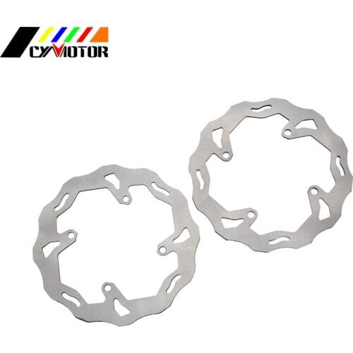 Motorcycle Steel Rear Front Brake Disc For SUZUKI RMZ250 RMZ450 RMZ 250 450 05 06 07 08 09 10 11 12 13 14 15 16 17 RMX450Z 10-11
