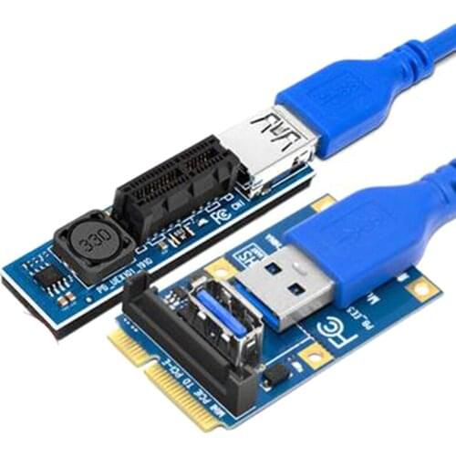 PCI-E Extender PCI E 1X To 1X Riser USB 3.0 Cable SATA Power Working for Motherboard PCI-E X1 Slot