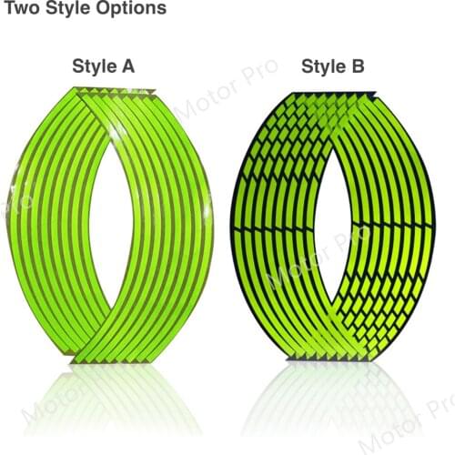 18 inch Universal Waterproof Motorcycle Wheel Rim Reflective Stickers Moto Bike Bicycle Decals Sticker For HONDA For SUZUKI