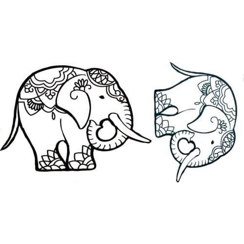 Cute Elephant Waterproof Temporary Tattoo Sticker Animal Temporary Tattoos s harajuku tatoo Body feminina Fake tatto tatuagem