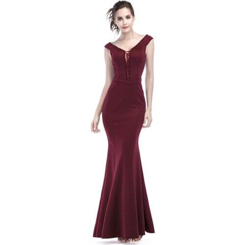 Wine Red Beading V Neck Sleeveless Long Mermaid Elegant Sexy Bodycon Dress Formal Party Dresses Club Wear Robe Femme Ete 2018