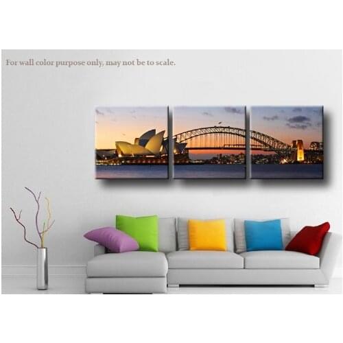 3 Piece Museum of Sydney Modern Canvas Prints Wall Art City Skyline Pictures Paintings for Living Room Drop shipping