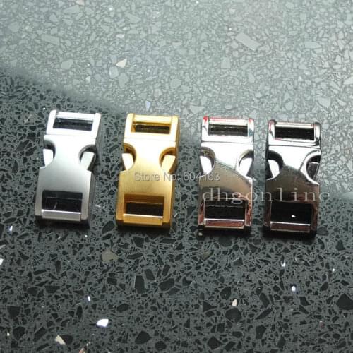 30 Curve Buckles 3/8" 10mm Metal Side Release for Lanyard Bracelets Strap Collar Webbing Paracord