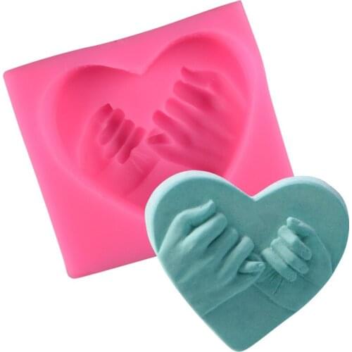 3D Love Heart Shaped Silicone Soap Mold DIY Candle Chocolate Soap Mold Mould Fondant Sugar Cake Baking Tools Soap Making Mold