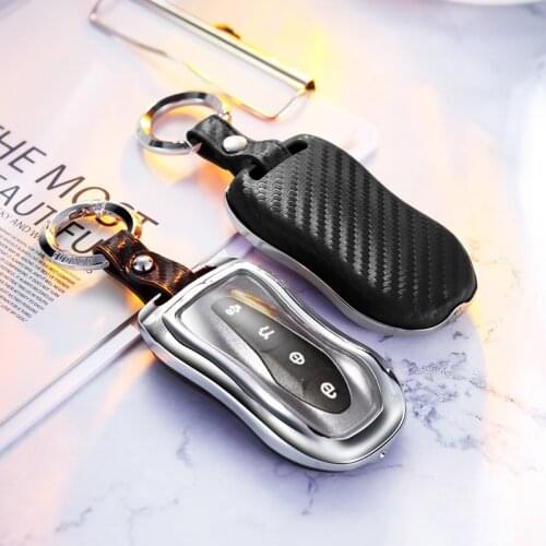 Car Remote Key Fob Shell Cover Case For Geely Azkarra 2020-2021 Geely Tugella Fy11 2019-2021 key holder Car styling