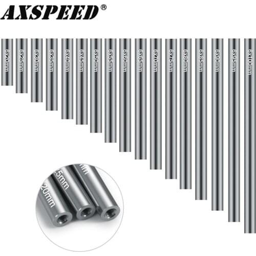 AXSPEED 17PCS Aluminum Alloy Link Rod Kit 20~100mm for 1/10 Axial SCX10 RC Crawler Car Linkage Upgrade Parts