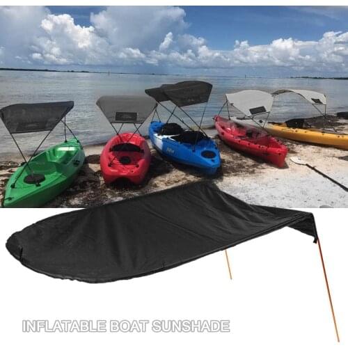 Black Awning Kayak Cover Boat Shed Cloth Canoe Set Sun Shade Canopy Collapsible Sun Protection Tarpaulin Rubber Boat Accessories