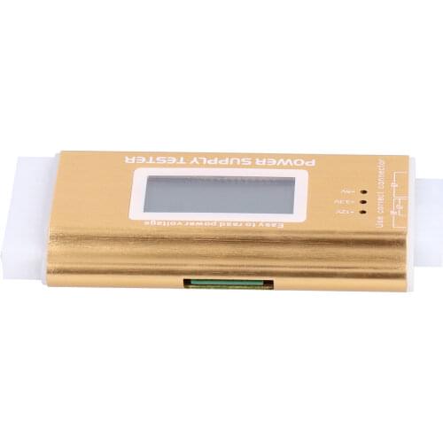 Power Supply Tester Battery‑free Rugged Voltage Tester Digital LCD Tester with Manual for ATX 20Pin Interface