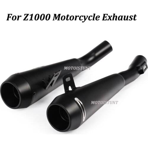 Double Row Muffler for Kawasaki Z1000 Motorcycle Exhaust Escape Modified Stainless Steel Moto Escape With M 4 Sticker