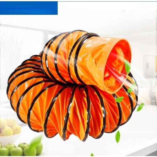 5m Flexible PVC Air Ducting Fan Ventilation for Kitchen Toilet Hydroponics Extractor Fan Duct Hose with Clip Ventilating Vent