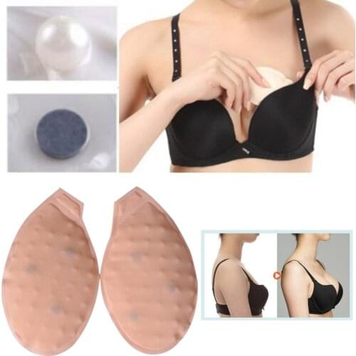 Hot Sale 1 Pair Instant Magnetic Therapy Bra Inserts Bust Enlargement Lift Bust Up Anti-sagging Breast Massager