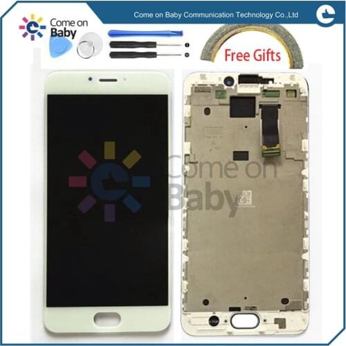 Nice quality MX6 White / Black 5.5'' LCD Display Touch Screen Digitizer Assembly with frame For Meizu MX6 MX 6