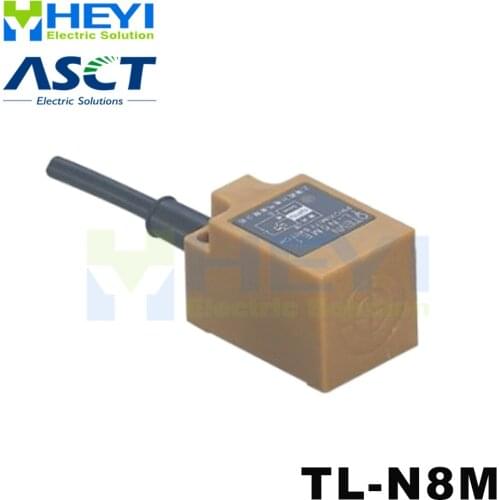 TL-N8M Non-flush Square type inductive proximity sensor sensoring range 8mm 2 wire or 3 wire No or Nc