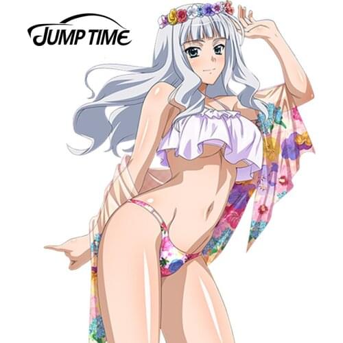 JumpTime 13cm x10.3cm 3D Car Stickers Hanakai Momo Japanese Anime Car Styling Cartoon Waterproof Body Decals Decoration Stickers