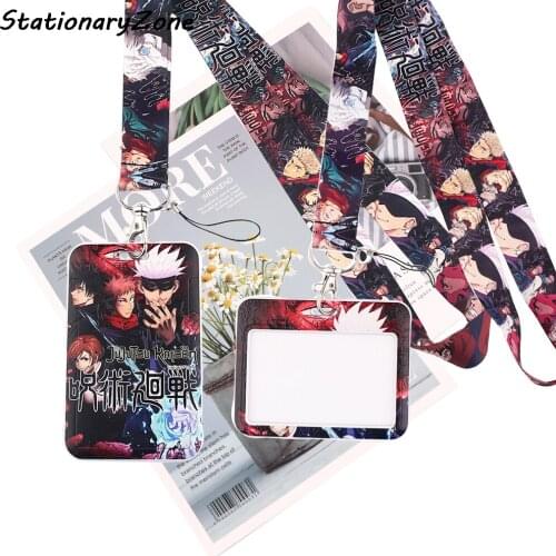 JY059 Anime Lanyards Id Badge Holder Keychain ID Card Pass Gym Mobile Badge Holder Lanyard Key Holder