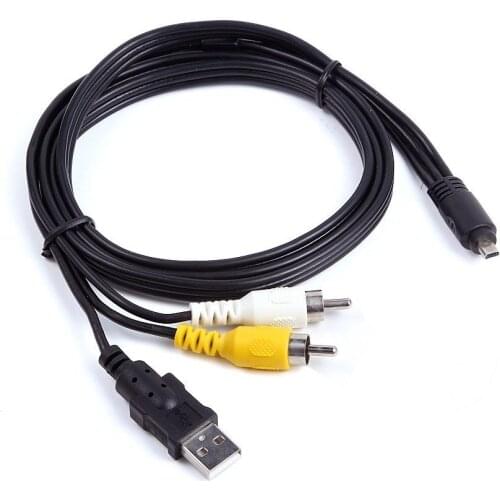 2in1 USB +A/V TV Cable For Fujifilm Finepix S700 S800 S4000/A S2980 S4430 Camera