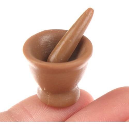 1/12 Dollhouse Miniature Accessories Mini vintage Crushing can Mashing stick set simulation Model Toys for Doll House Decoration