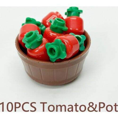 Tomato&Tub Pot Building Blocks Compatible Major Brand Kids Assembled Toys 64951 Early Learning MOC Handmade Design