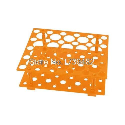Laboratory Orange 50 Test Tubes 30mm 15mm Tubing Holder Stand Rack