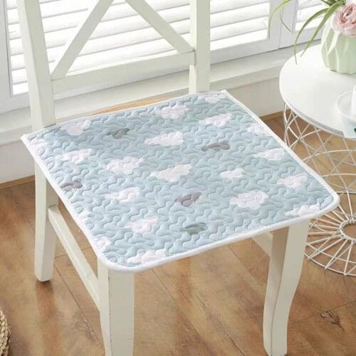 Soft Square Non-slip Seat Office Home Tie on Chair Cushion Car Pad Pillow Student Stool Butt Cushion Geometric Printed4 0X40CM
