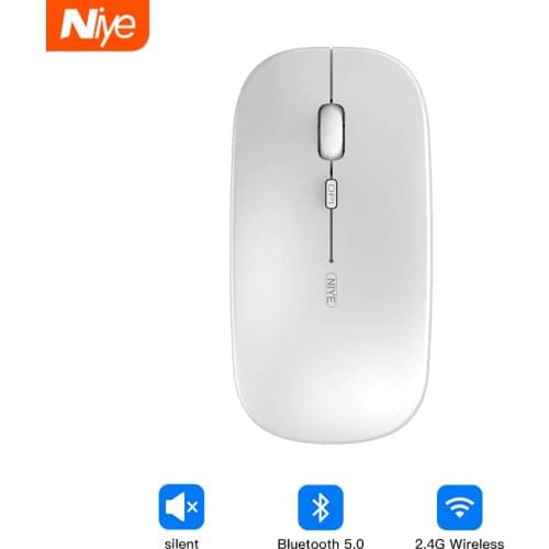 Wireless 2.4Ghz Mouse Computer Bluetooth Mouse Silent Mause Optical Ergonomic Mouse USB Rechargeable Mice For Macbook Laptop PC