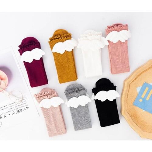 1 Pairs Baby Socks Cute Girls Princess Kid Stocks Solid Color Tube Children Slouch Socks Ruffle Socks Newborn Toddler Accessory
