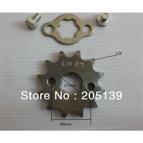 MOTOCROSS 12t 17MM sprocket tandwiel FOR 420 CHAIN HONDA KAWASAKI YAMAHA motorcycle MOTO pitbike dirt BIKE 125cc 150cc