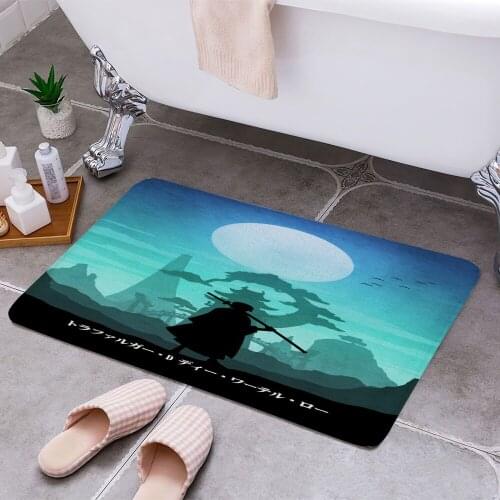 One Piece Trafalgar law Anti-slip Doormat Vacuuming Water Absorbing Kitchen Bedroon Bath Floor Mats Home Entrance Home Decora