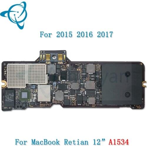 A1534 Logic board for Macbook 12" 1.2ghz 8gb 256GB SSD Motherboard 820-00687-B 2016 2017