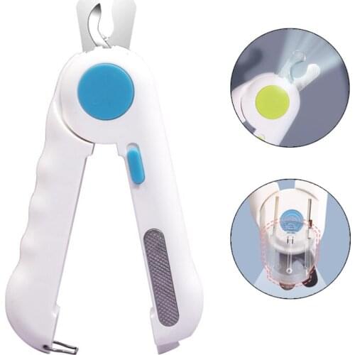 Professional Pet Dog Cat Nail Trimmer Anti-Blood Position Nail Clippers LED Light Nail Trimmer for Animals Pet Supplie