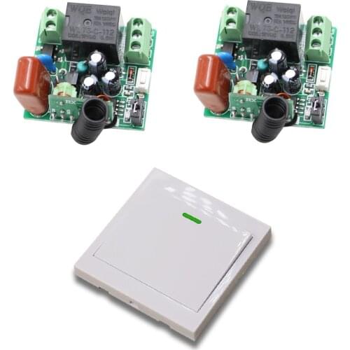 AC 220V 10A Remote Control Switch 1CH Relay Receiver Wall Transmitter Wireless Radio Light Switch Remote Controller 315/433Mhz