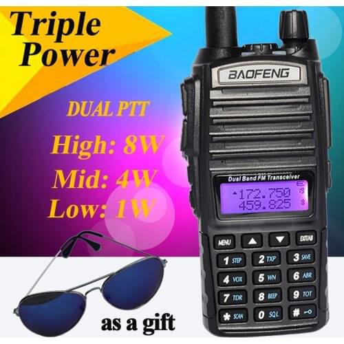 Long Range Portofoon walk talk Baofeng Radio VHF UHF UV-82HX Is Upgraded UV82 For CB Station Radio Scanner Police Two-Way Radio