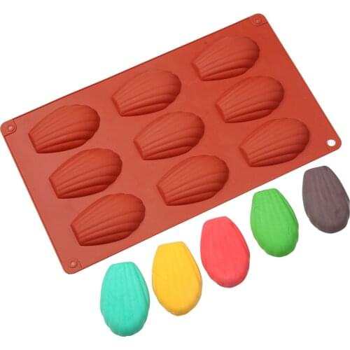 Silicone Madeleine Shell Molds 9 Cavity Cookies Bakeware Gadgets Mini Cake Mould Pan Chocolate 3D DIY Handmade Baking Tools