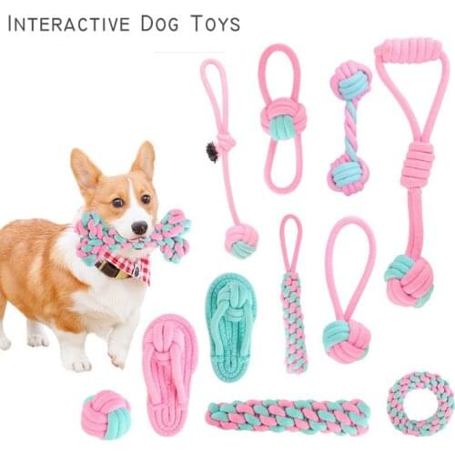 Pet Dog Toys for Large Small Dogs Ropes Circle Ball Toothbrush Interactive Dog Toys Christmas Products for Dogs Chew Toy