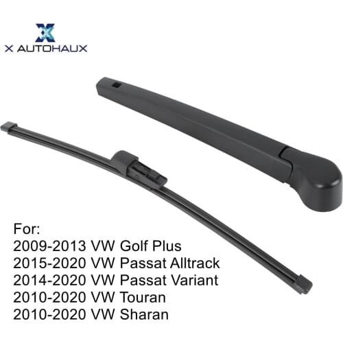 X Autohaux Rear Windshield Wiper Blade Arm Set for 15-20 VW Passat Alltrack - 330mm 13inch