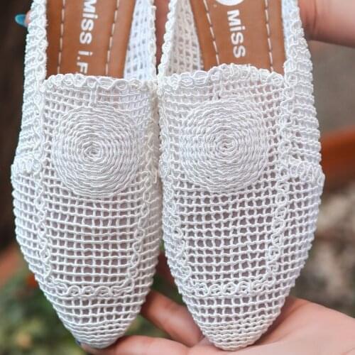 Tonar Cusi White Braided Women Slippers Spring Summer New Season Casual New Creation Cool Summery Style Comfortable