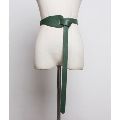 Womens runway fashion pu leather Cummerbunds female Dress Corsets Waistband Belts decoration wide belt R3280