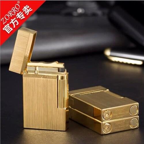 Zorro Kerosene Lighter Pure Copper Grinding Wheel Ignition Gasoline Lighter Outside Tool Business Gift