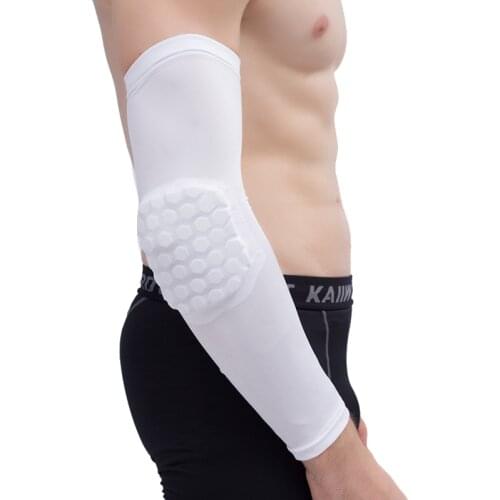1Pc Arm Sleeve Armband Elbow Support Basketball Arm Sleeve Breathable Football Safety Sport Elbow Pad Brace Protector New 9