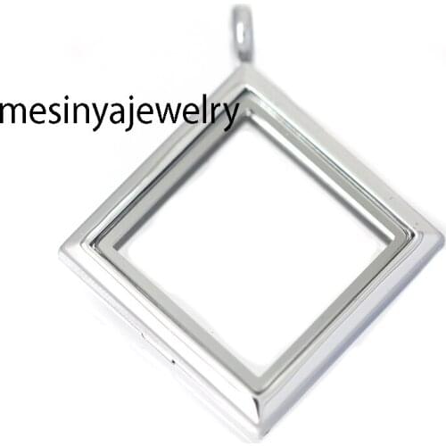 10 pcs large magnet plain rhombus floating charms glass locket for floating charms