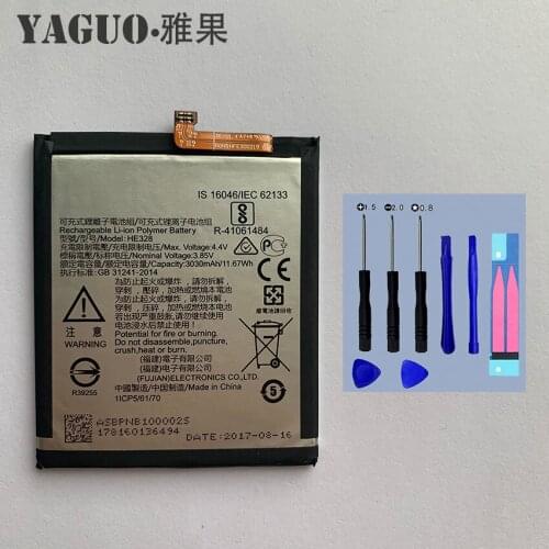 100% New Original HE328 3030mAh Battery HE 328 For Nokia 8 Nokia8 N8 TA-1004 Batteries Mobile Phone + Tool Kits