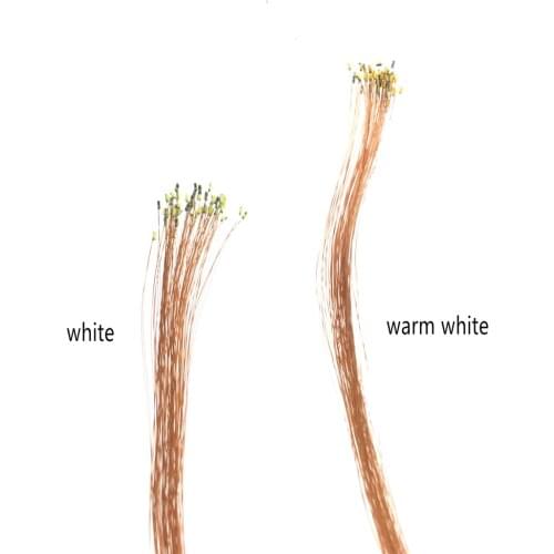 100pcs/lot 0402 0603 0805 1206 White Warm White SMD Model Train HO N OO Scale Pre-soldered Micro Litz Wired LED Leads Wires 20cm