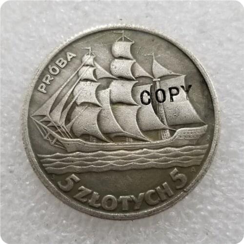 1936 POLAND 5 ZLOTYCH(PROBA) Coin COPY commemorative coins-replica coins medal coins collectibles