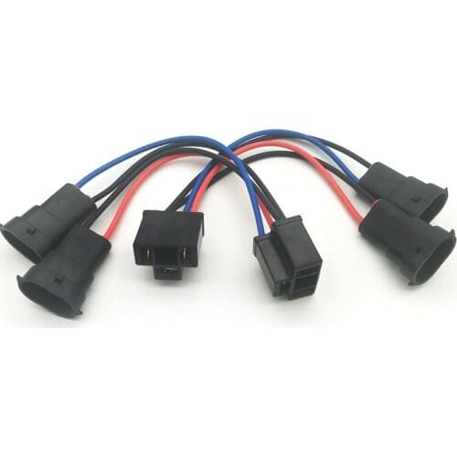 2Pcs H9/H11 to H4 Hi/Lo Headlight Harness Adapter For Dual Beam Headlights