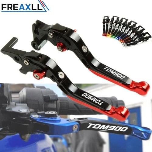 CNC Aluminum Adjustable Folding Extendable Racing Motorcycle Brake Clutch Levers For YAMAHA TDM900 TDM 900 2012 2013 2014