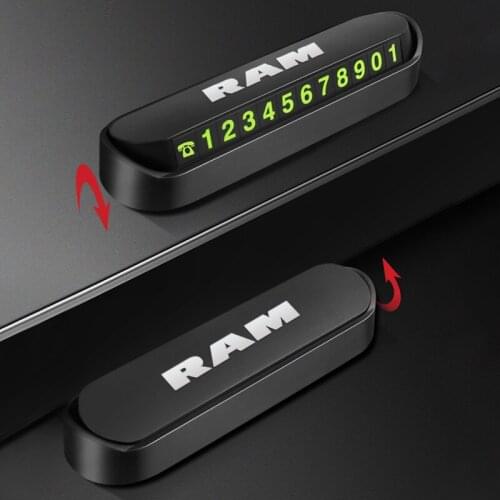 Car Temporary Stop Sign Parking Card Telephone Number Card Plate for Dodge Ram 1500 2500 3500 accessories car styling